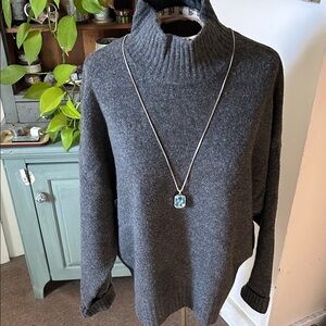 For The Republic Gray Turtleneck Sweater
